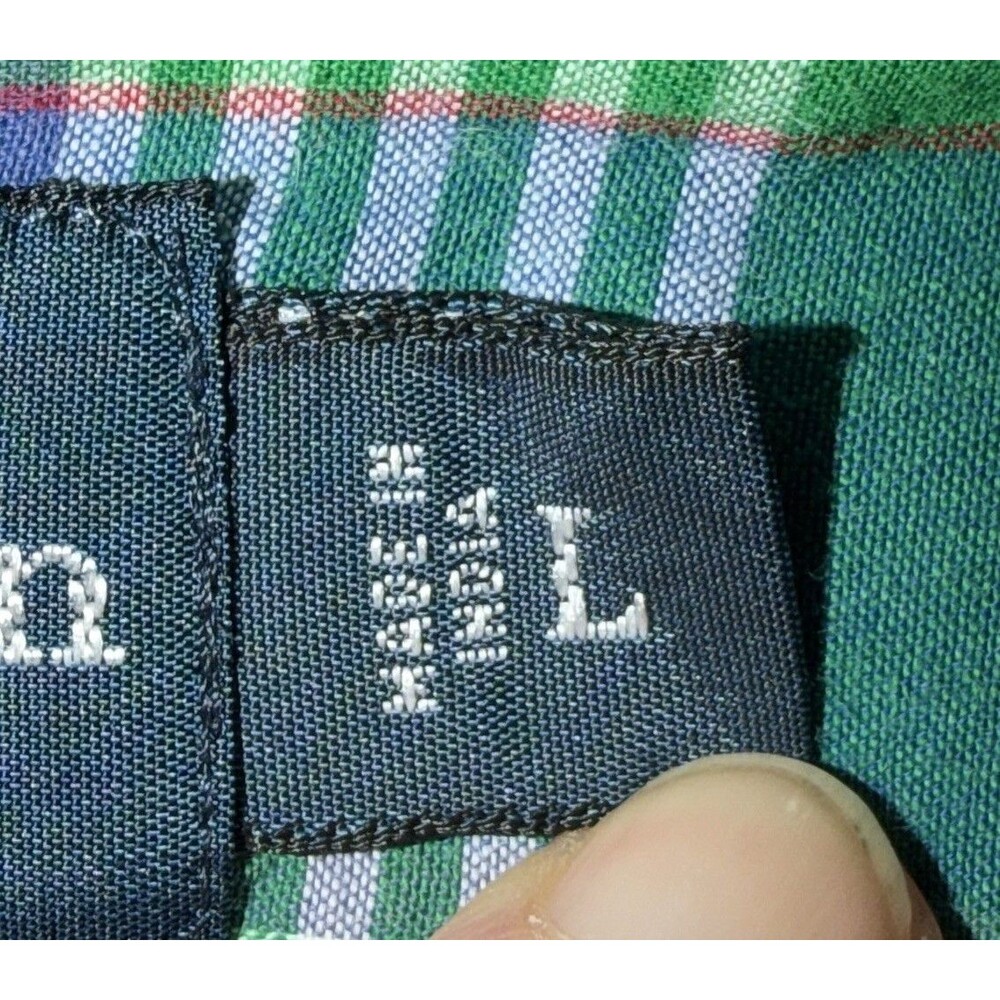 Ralph Lauren Made In India Vintage Custom Fit Plaid Button Down Shirt L - READ - Picture 6 of 8